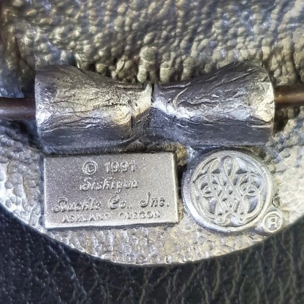 SISKIYOU Vintage 1981 Buffalo Nickel Design Belt Buckle 1937 Indian Head Western